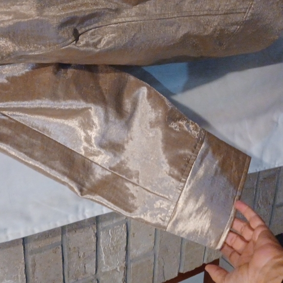 Victor Costa Occasion Womens Size M Metallic Snap Front Blazer Jacket - Picture 3 of 5